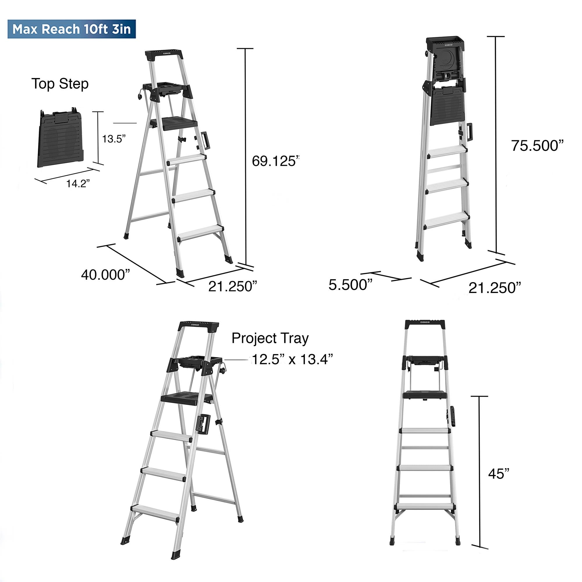 6-foot Signature Series Step Ladder - Cosco