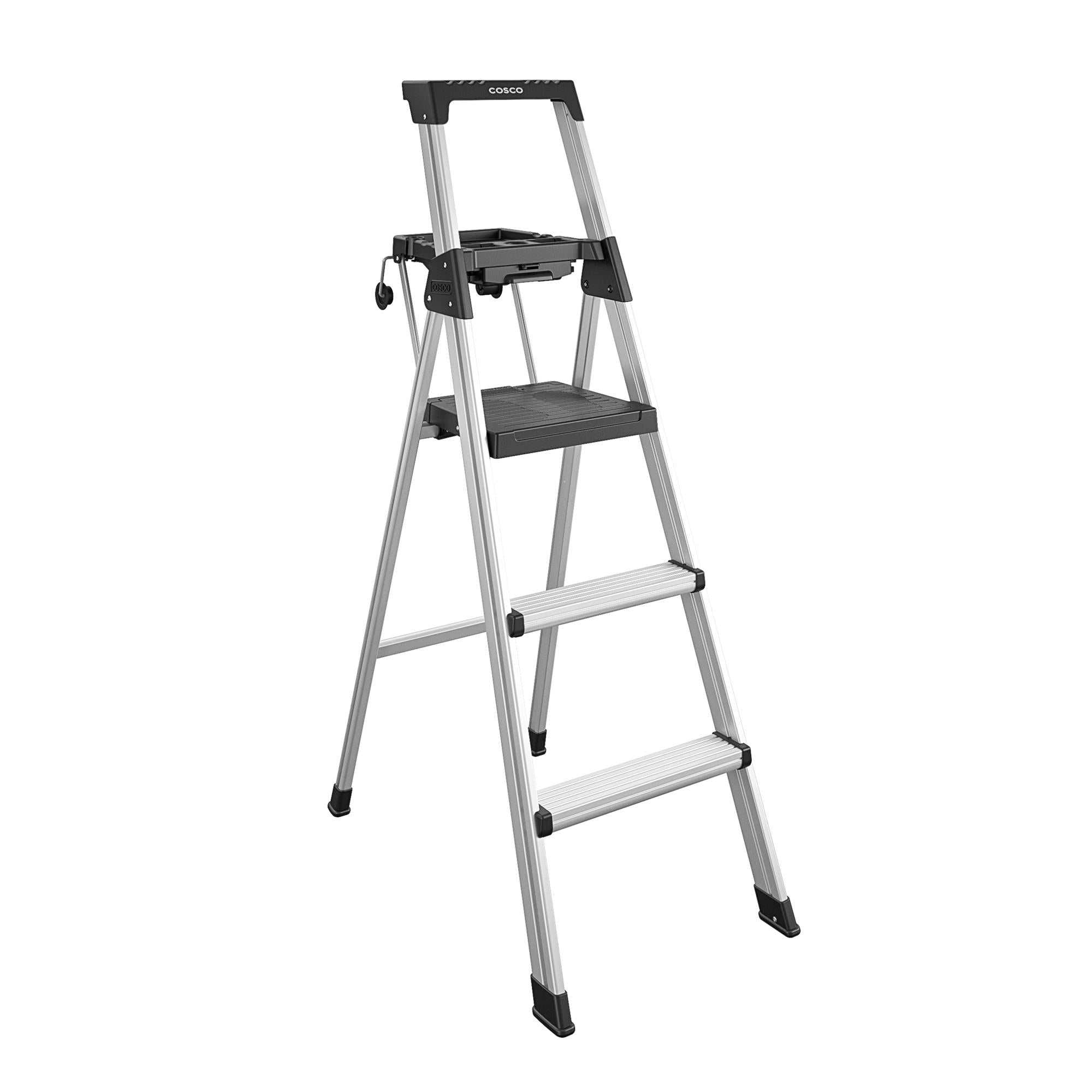 5' Premium Step Ladder - Black / Silver - 1-Pack
