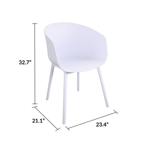 Novogratz York XL Dining Chairs - White - N/A