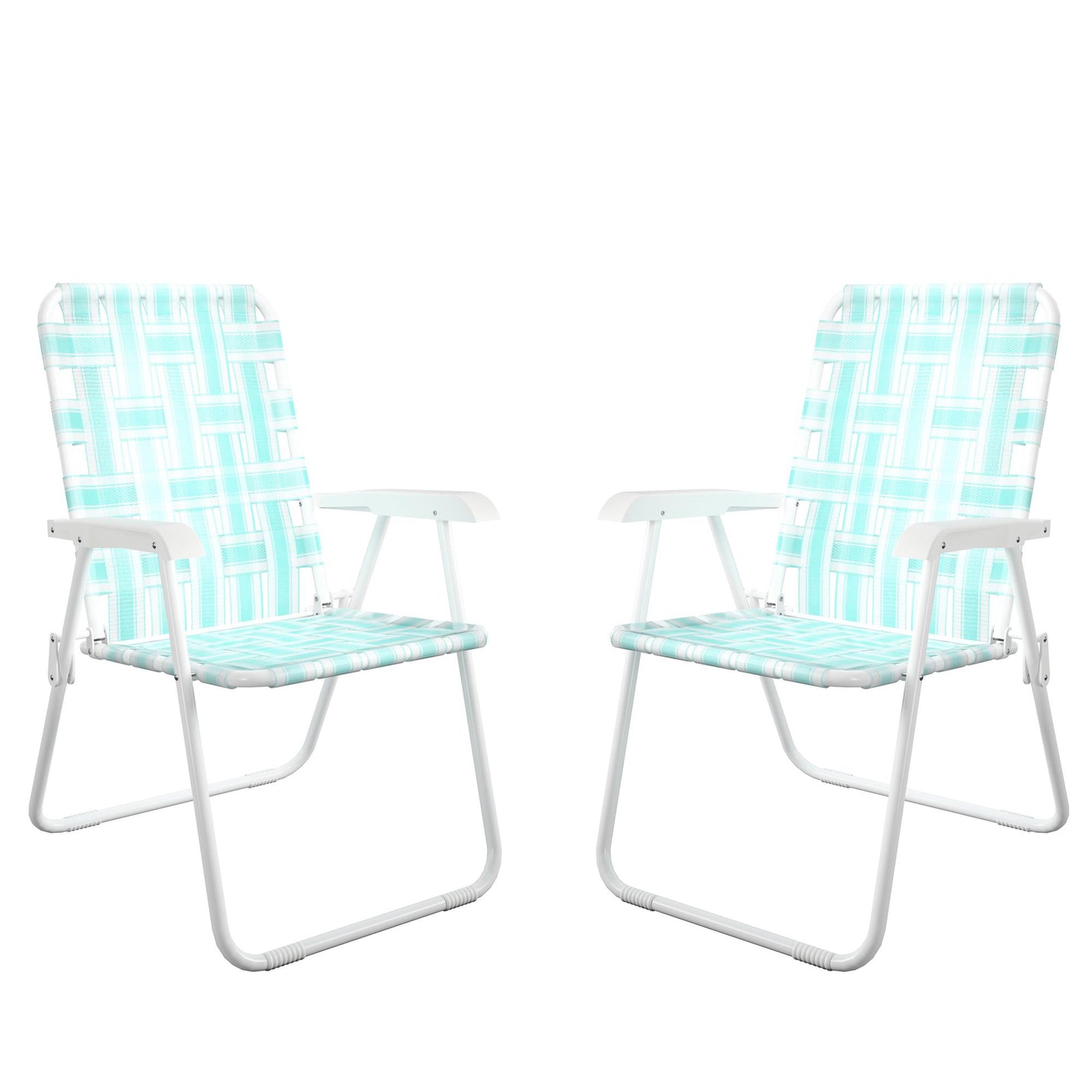 Novogratz Priscilla Folding Chairs, 2-pack - Aqua Haze - 2-Pack