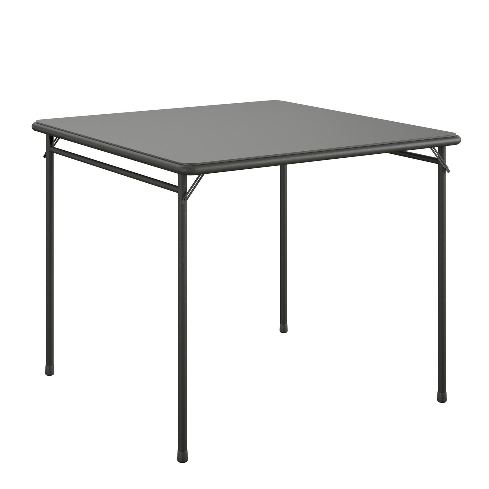 34" Vinyl Top Folding Table - Black - 2-Pack