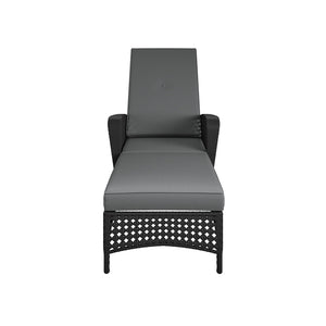 Lakewood Ranch Adjustable Chaise Lounge Chair - Black