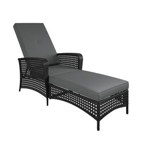 Lakewood Ranch Adjustable Chaise Lounge Chair - Black
