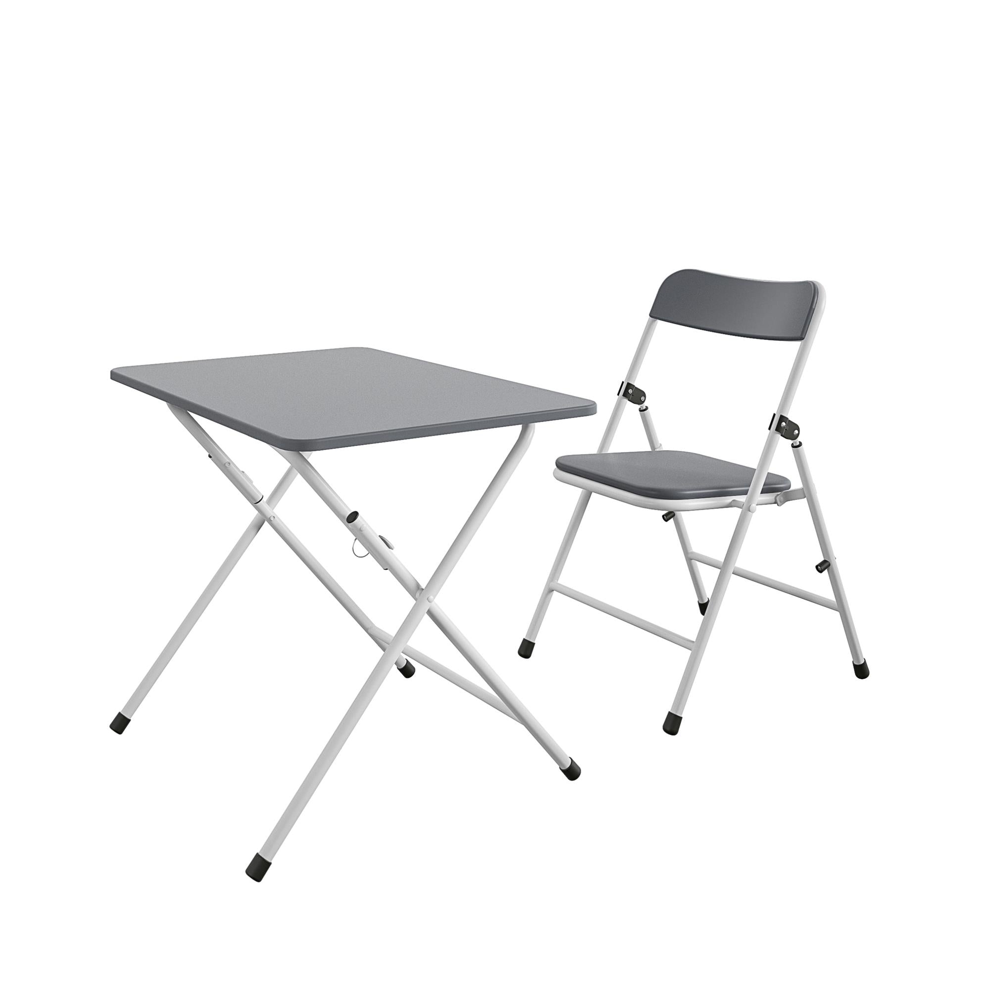 Kid's 2-Piece Table & Chair Activity Set - Cool Gray - N/A