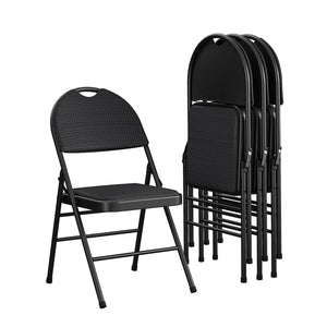 XL Comfort Fabric Padded Folding Chair - Times - 4-Pack
