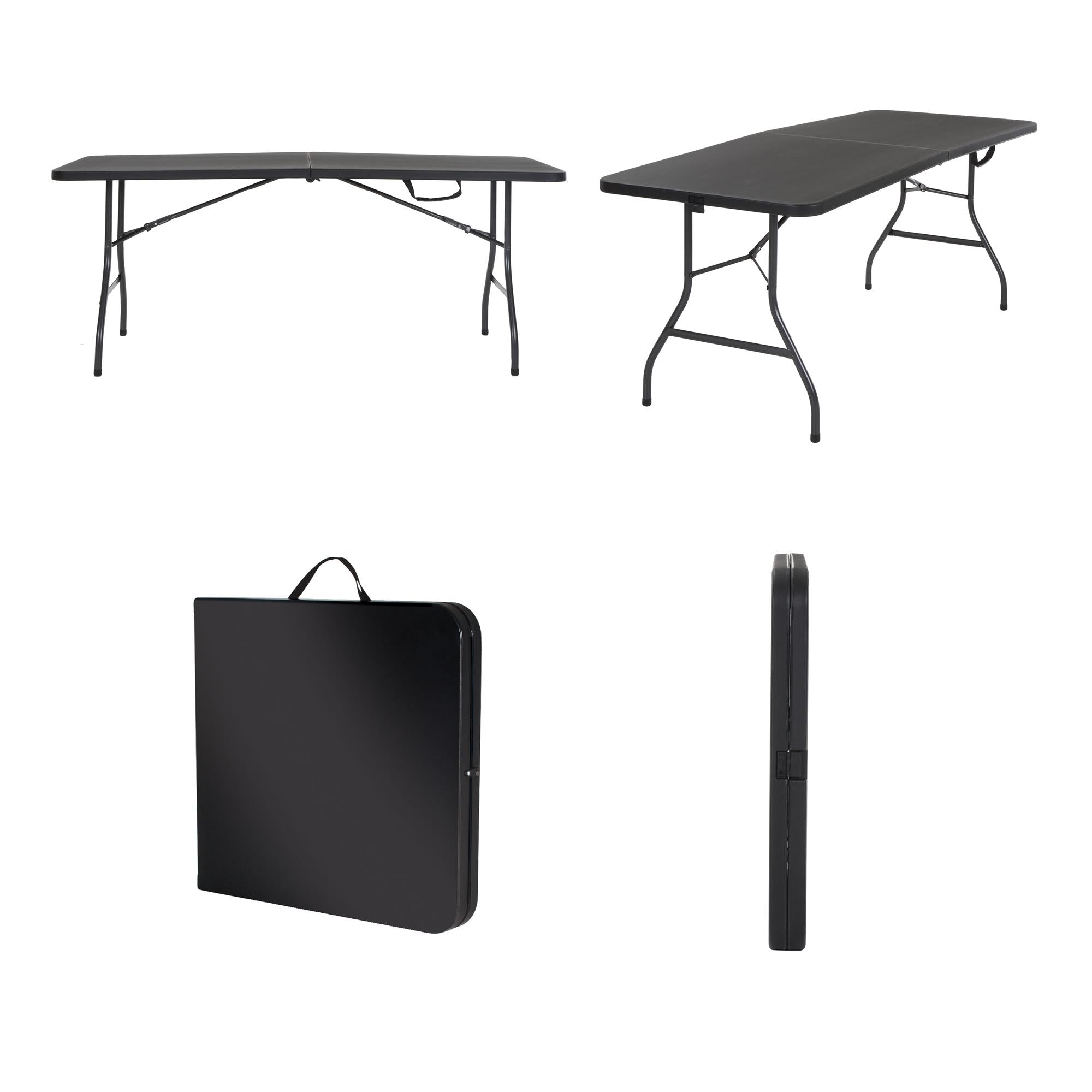 Cosco 6' Black Folding Blow Mold Table