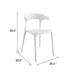 Novogratz Felix Stacking Dining Chairs - White - 2-Pack