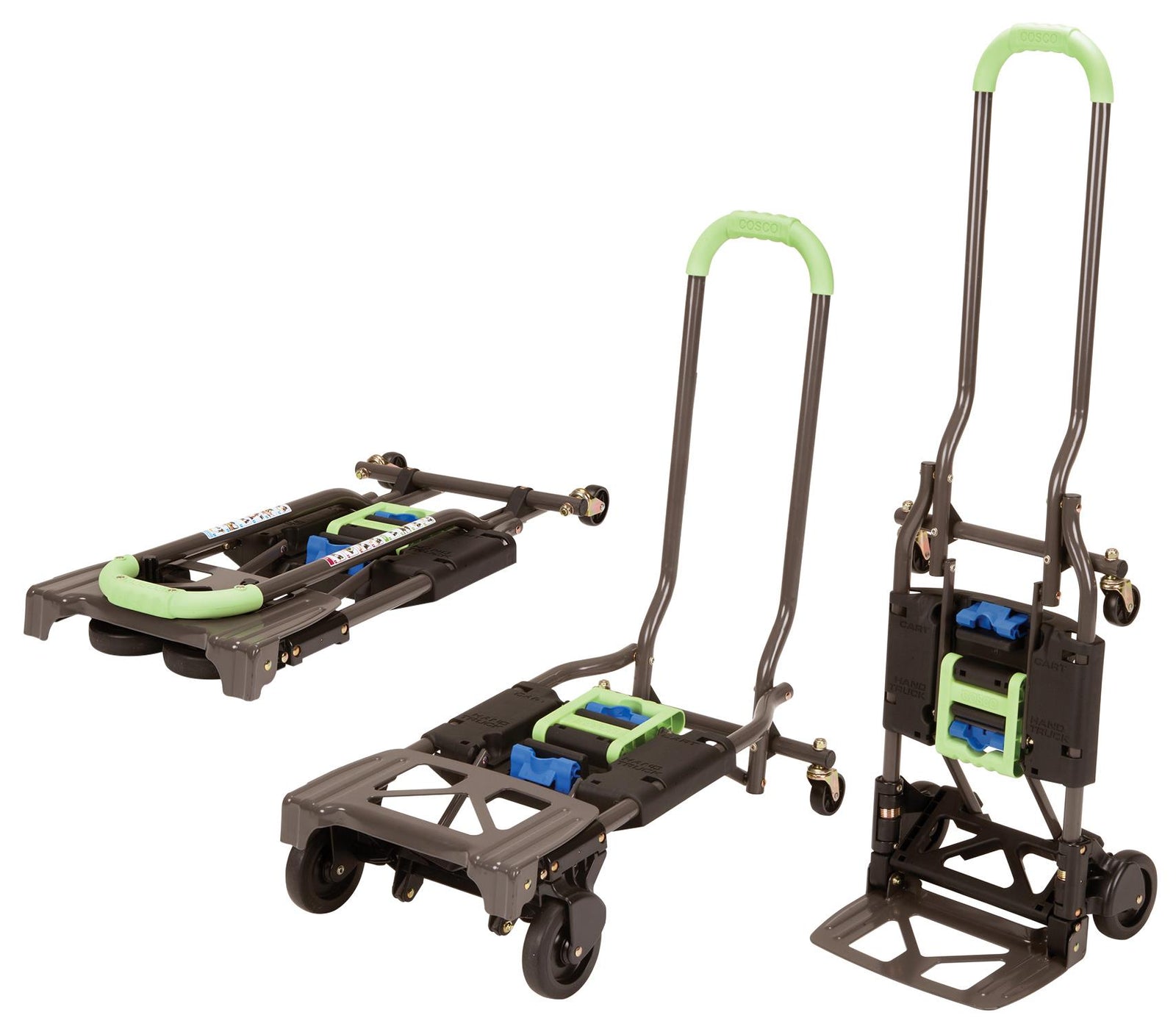 Shifter Multi-Position Folding Hand Truck and Cart - Green - 1-Pack