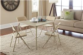 5-Piece Folding Table and Chair Set - Wheat Diamond - N/A
